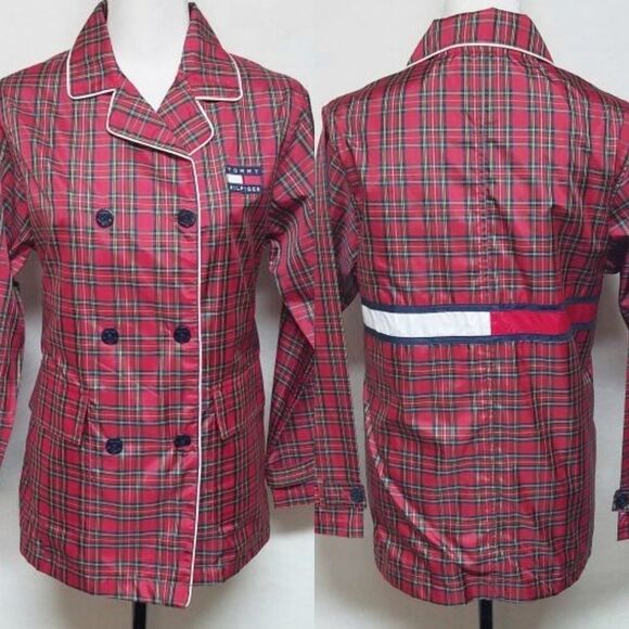 VINTAGE Tommy Hilfiger Tartan Plaid Windbreaker - Picture 1 of 15